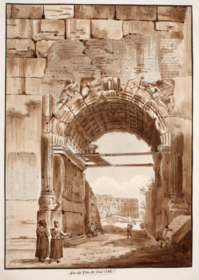 El Arco de Tito en 1788, 1833 de Agostino Tofanelli